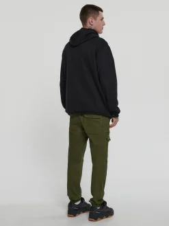 Cropp Spodnie*Zielone joggery z kieszeniami cargo