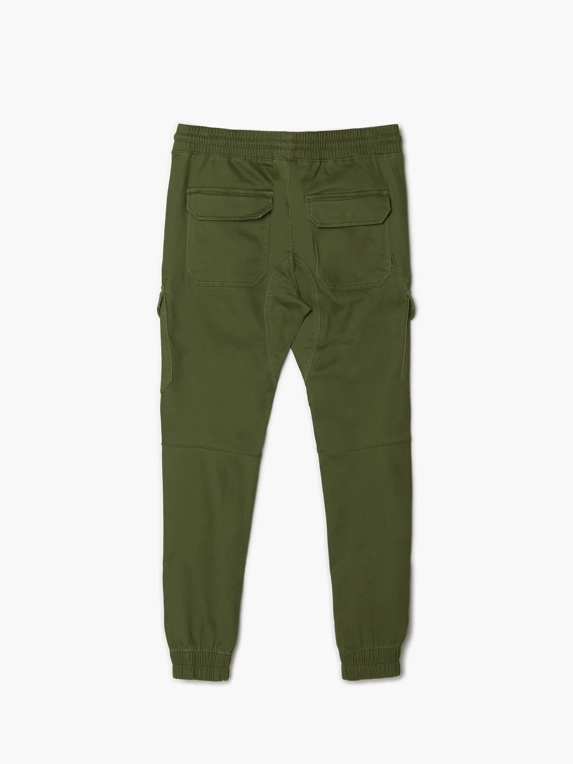 Cropp Spodnie*Zielone joggery z kieszeniami cargo