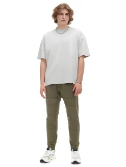 Cropp Spodnie*Zielone joggery z kieszeniami cargo