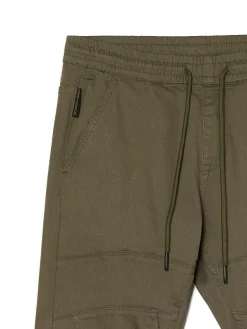Cropp Spodnie*Zielone joggery z kieszeniami cargo