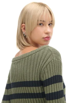 Cropp Swetry*sweter w czarne paski